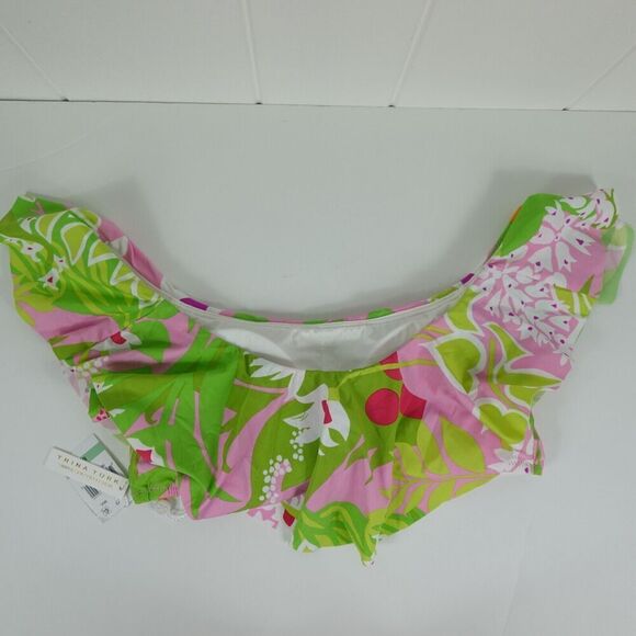 Trina Turk Womens La Palma Off The Shoulder Swim Top Size 8 - Picture 10 of 16